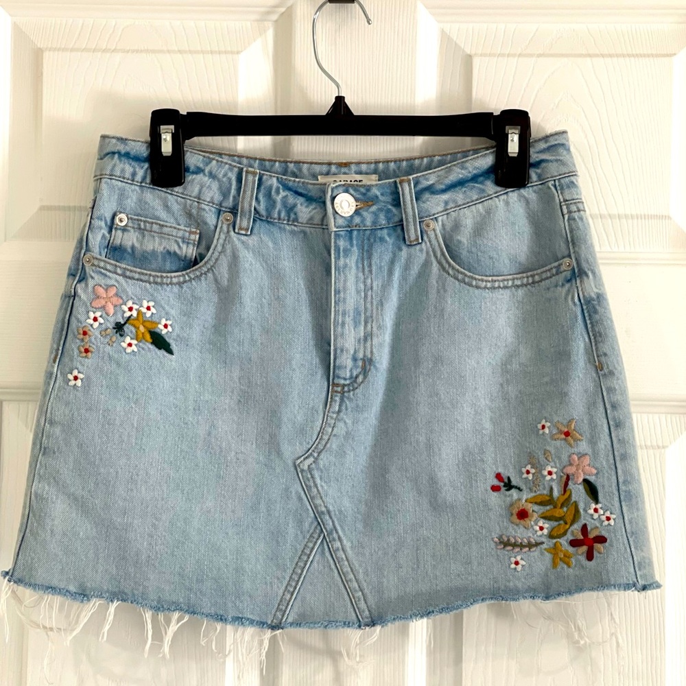 SOLD! Garage denim skirt, size P/S
